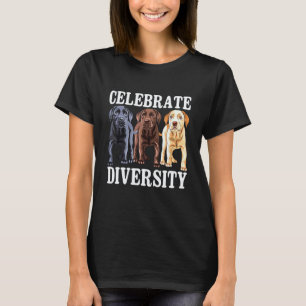 Camiseta Celebre a Diversidade - Amante do Cão Retriever do