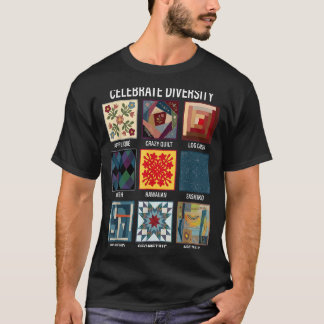 Camiseta Celebre a diversidade de artesanato de patchwork d