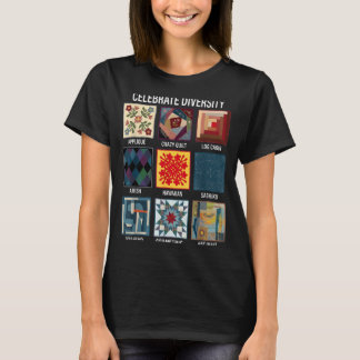 Camiseta Celebre a diversidade de artesanato de patchwork d
