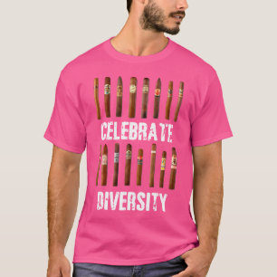 Camiseta Celebre a Diversidade Fumar Charutos Fumo de Charu