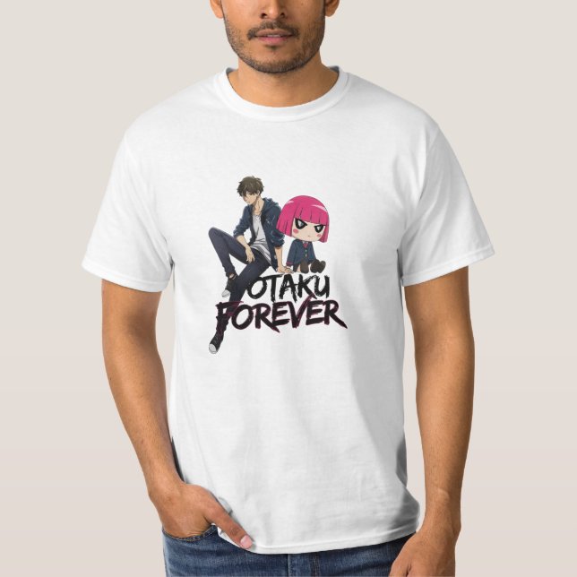 Camiseta Celebre anime com Designs divertidos e Quirky (Frente)