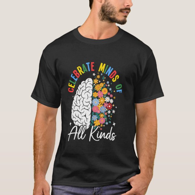 Camiseta Celebre Mentes De Todos os Tipos (Frente)