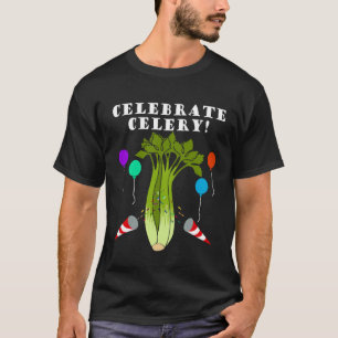 Camiseta Celebre o Aipo Legumes Saudáveis Alho-Poró