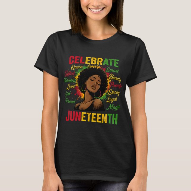 Camiseta Celebre o Juneteenth (Frente)