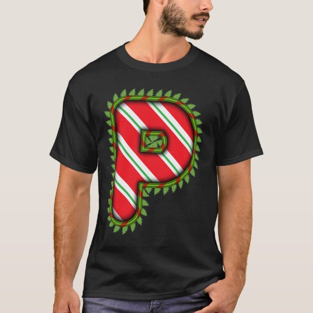 Camiseta Celebre o Natal com as letras do seu nome (Frente)