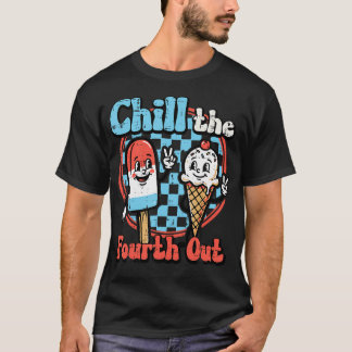 Camiseta Celebre o Quatro de Julho com Picolé de Sorvete Ch