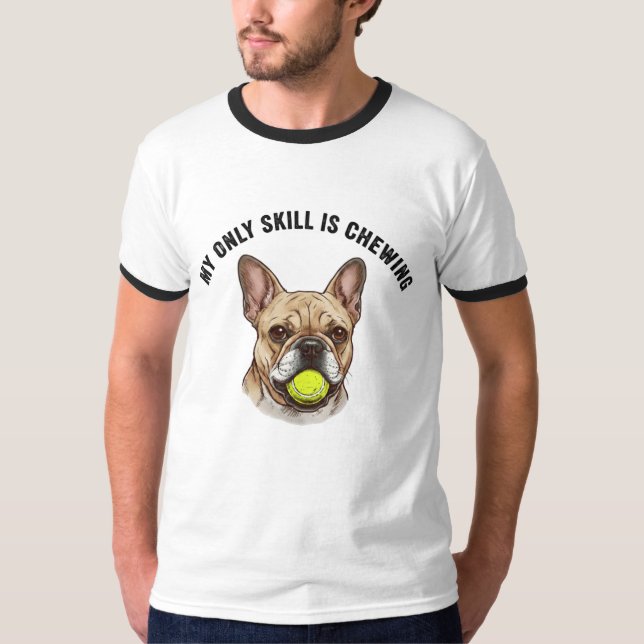 Camiseta Celebre o "Talento Especial" do seu Frenchie com T (Frente)