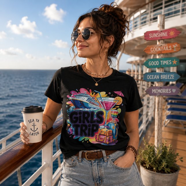 Camiseta Celebre Sua Viagem de Meninas (Criador carregado)