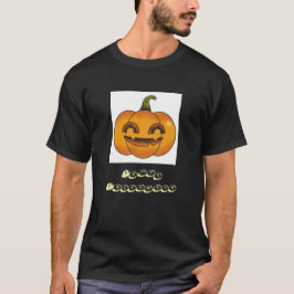 Camiseta Celebre um Feliz Halloween com Roupas de Abóbora p