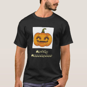 Camiseta Celebre um Feliz Halloween com Roupas de Abóbora p