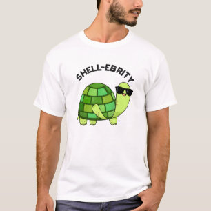 Camiseta Celebridade Engraçada de Shell Tortoise Pun
