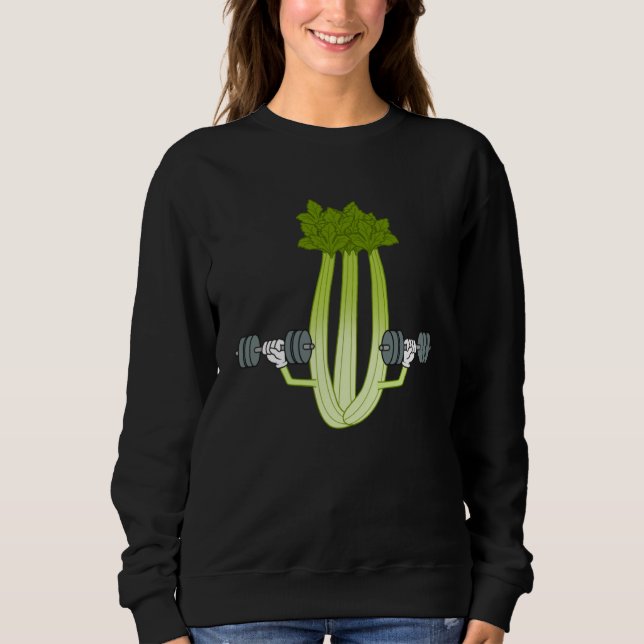 Camiseta Celery Workout Ironic Gym Powerlifting Leek (Frente)