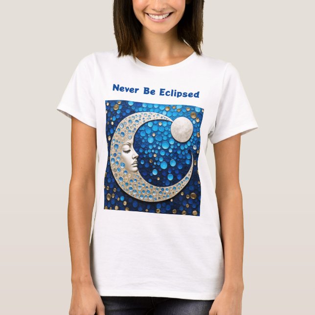 Camiseta Celeste: Mulher na Lua (Frente)