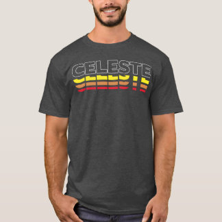 Camiseta Celeste Primeiro Nome Divertido Vintage Pôr do Sol