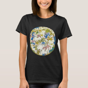 Camiseta Celeste Vintage, Esfera Árabe, Constelações
