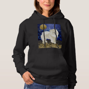 Camiseta Celestia Gingko creme chow HOODIE impressão