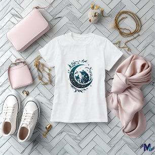 Camiseta Celestial Cats Abstrato
