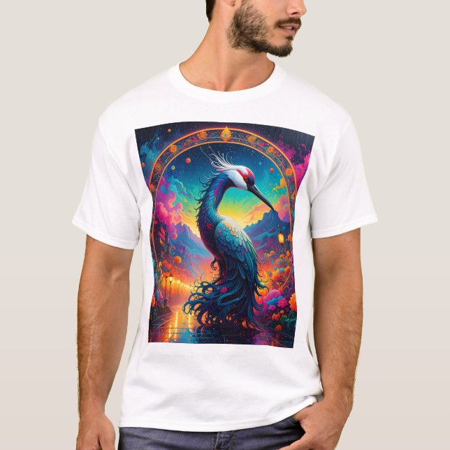 Camiseta Celestial Crane of the Lantern Realm (Frente)