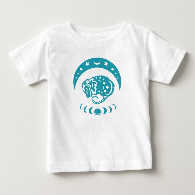 Camiseta Celestial Crecente Lua Possum Whimsical Nature (Frente)