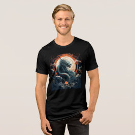 Camiseta Celestial Dragon Beneath Burning Moon