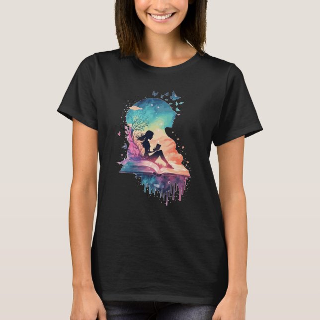 Camiseta Celestial Fairy Reading Book Fantasy Novel Book (Frente)