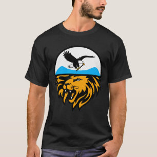 Camiseta Celestial Guardian: Águia e Leão Emblem
