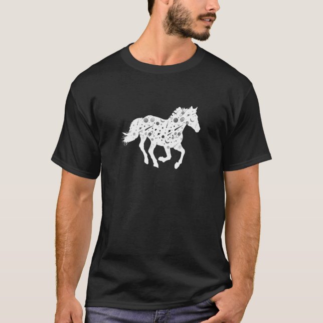 Camiseta Celestial Horse for Horseback Riding Horse Barrel  (Frente)