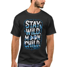 Camiseta Celestial Lobo Criança da Lua Selvagem