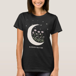 Camiseta Celestial Moon & Floral Stars