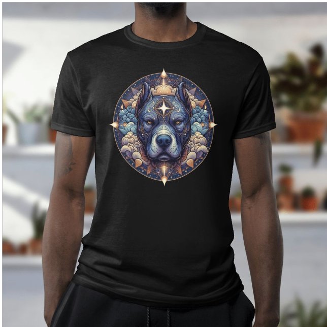 Camiseta Celestial Pitbull Guardian (Criador carregado)