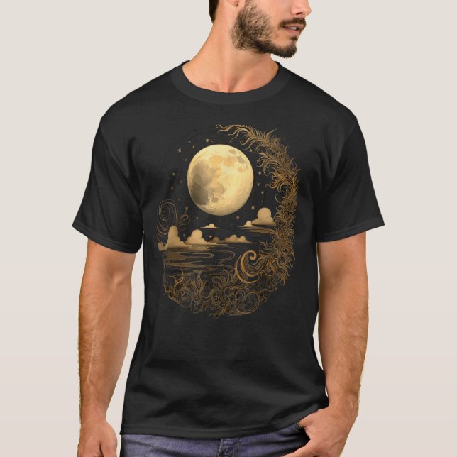 Camiseta Celestial Space Sun Moon Boho Luna Solar Astronomy (Frente)