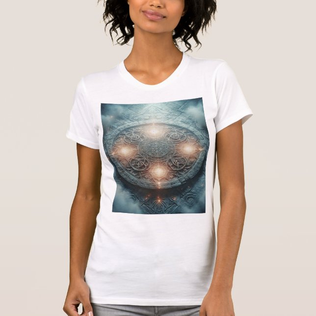 Camiseta Celestial Spell Circle – Glowing Alchemy (Frente)