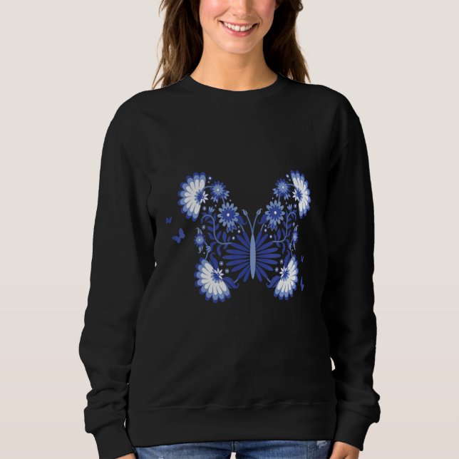 Camiseta Celestial Tropics Navy Butterfly (Frente)
