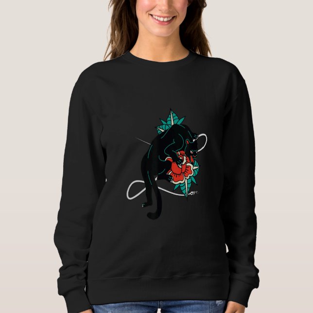 Camiseta Celestial Tropics Panther And Rose (Frente)