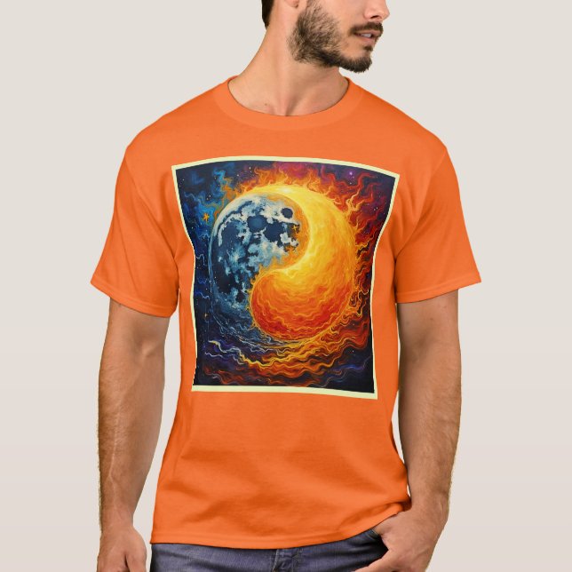 Camiseta Celestial Yin Yang Art (Frente)