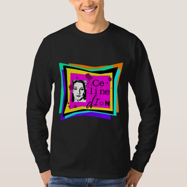 Camiseta Celine Dion - arte pop (Frente)