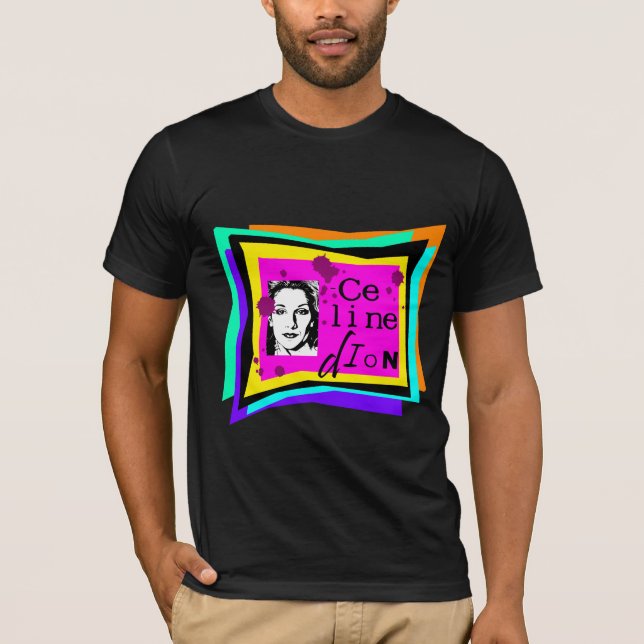 Camiseta Celine Dion - arte pop (Frente)