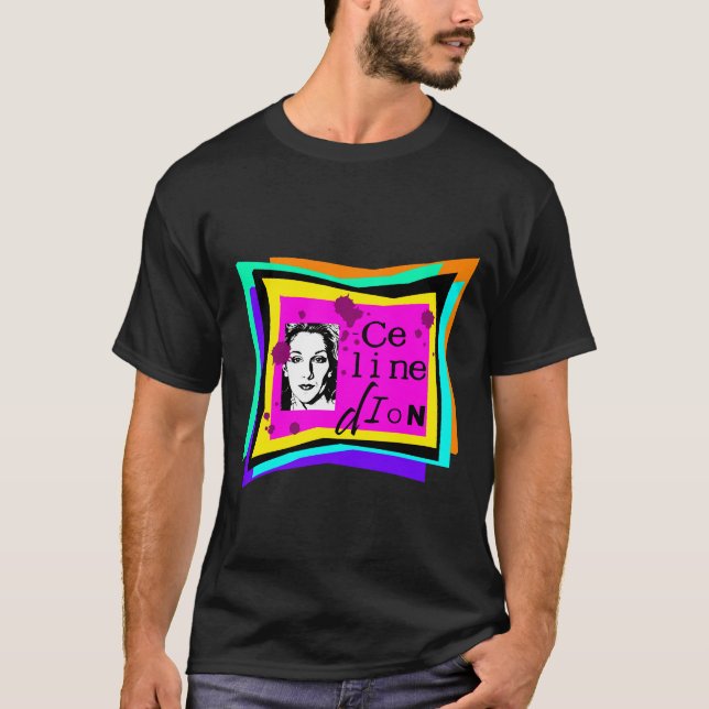Camiseta Celine Dion - arte pop (Frente)