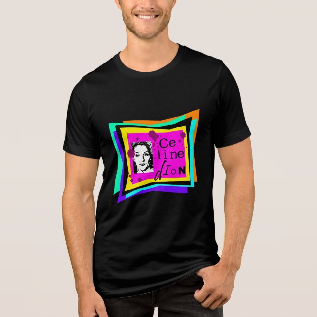 Camiseta Celine Dion - arte pop (Frente)