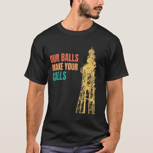 Camiseta Cell Tower Subindo Nossas Bolas Faz Sua Ca (Frente)