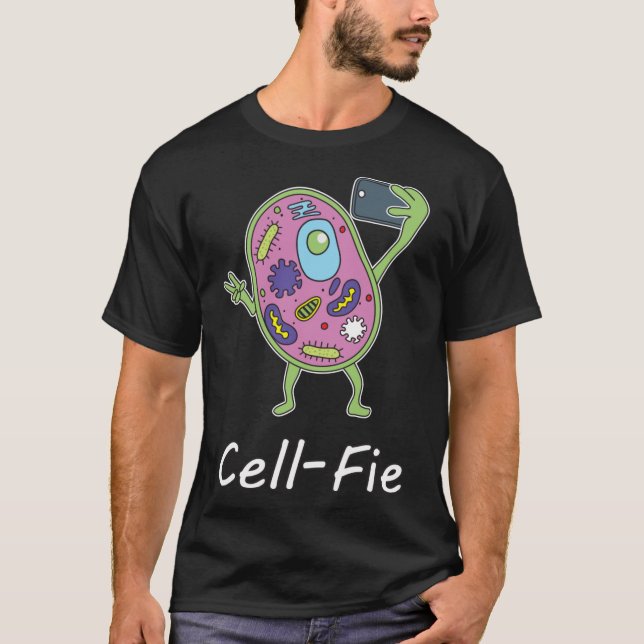 Camiseta CellFie Funny Science Biology retro (Frente)