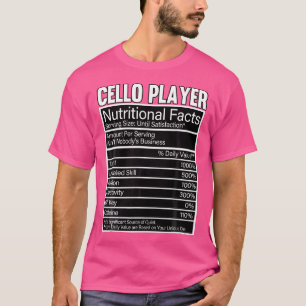 Camiseta Cellist Cello Player Nutricional Fatos Clássicos O