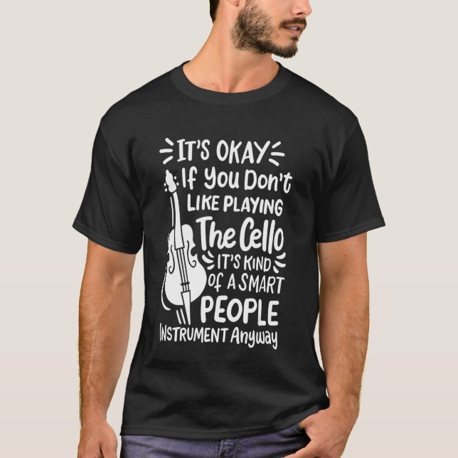 Camiseta Cellist do Pessoas Inteligente do Cello Player (Frente)