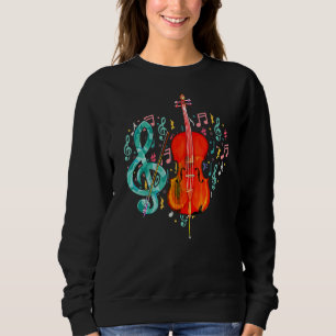 Camiseta Cellist Hearble Treble Clef Music Notes Cello Play