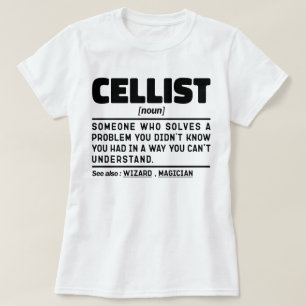 Camiseta Cellist Noun Música Instrumento Lover Cello Player