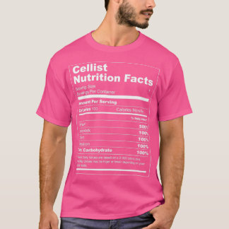 Camiseta Cellist Nutrition Facts