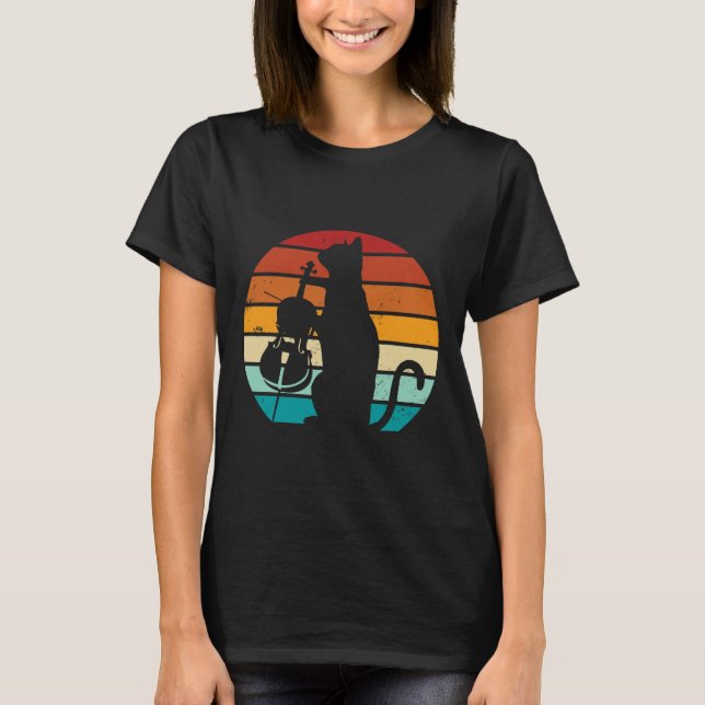 Camiseta Cello Cat Meme Offensive Memes Engraçado Amor De G (Frente)