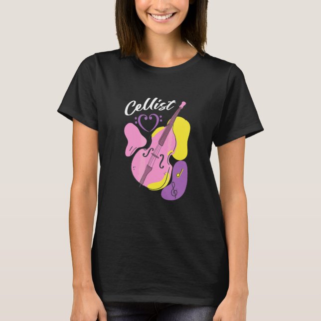 Camiseta Cello Cellist Musical Instrumento Orchestra Classi (Frente)