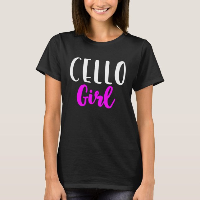 Camiseta Cello Girl Player Women  Cute Cellist (Frente)