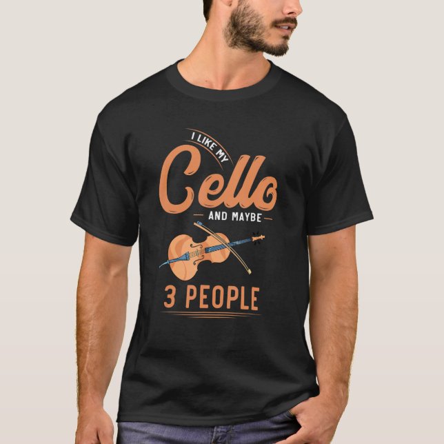 Camiseta Cello Player Music Orchestra Musical Cellist Cel (Frente)